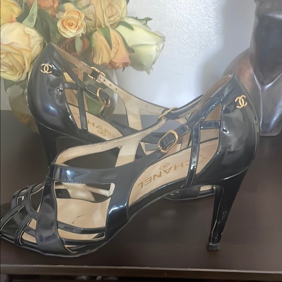 Chanel Black Women's Strappy Heels - Picture 2 of 4